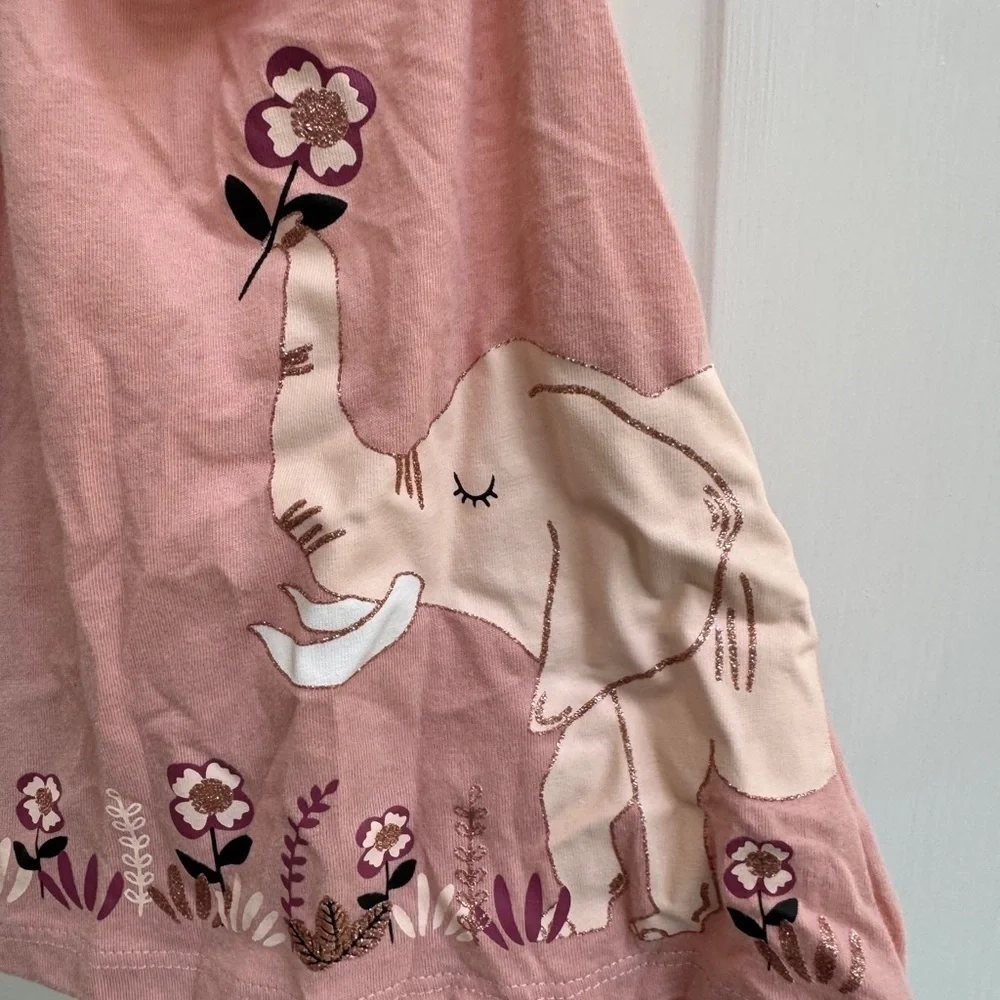 The Children's Place 2T Girls Pink Elephant Floral Camisole Halter Top Blouse